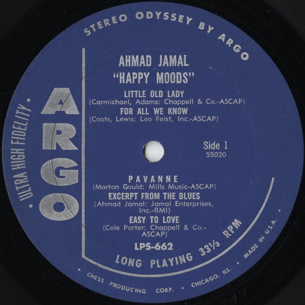 Ahmad Jamal – Happy Moods (LPS-662) LP 1960 US Argo | 中古LP