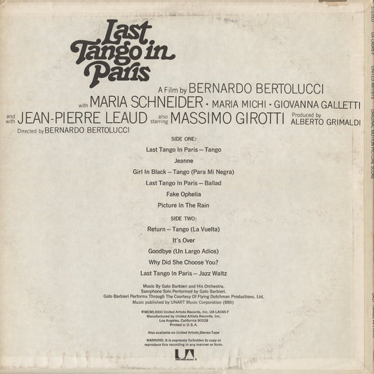Gato Barbieri / ガトー・バルビエリ / Last Tango In Paris -OST (UA-LA045-F)