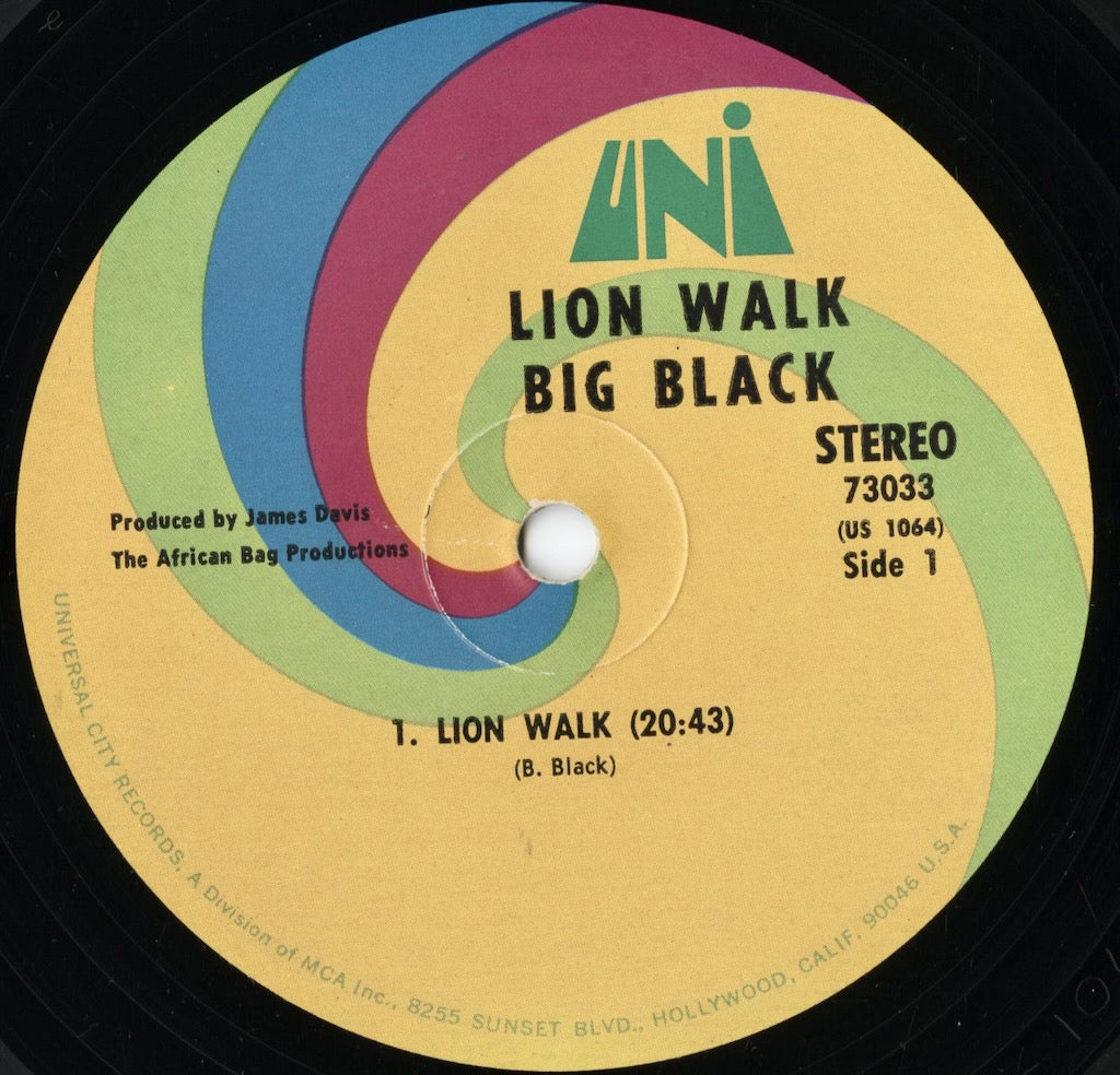 Big Black - Lion Walk (73033) LP 1968 US Uni|中古LP