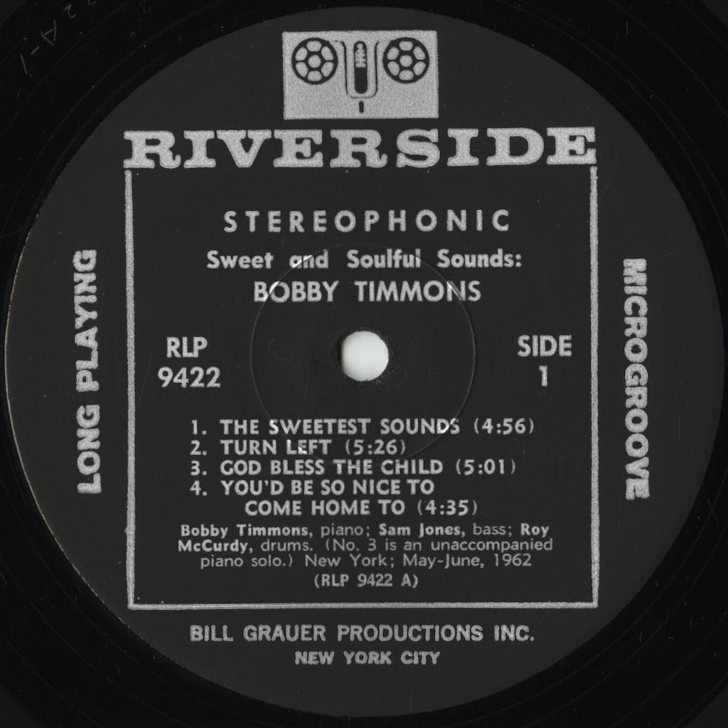 Bobby Timmons – Sweet And Soulful Sounds (RLP 9422) LP 1962 US Riverside | 中古LP