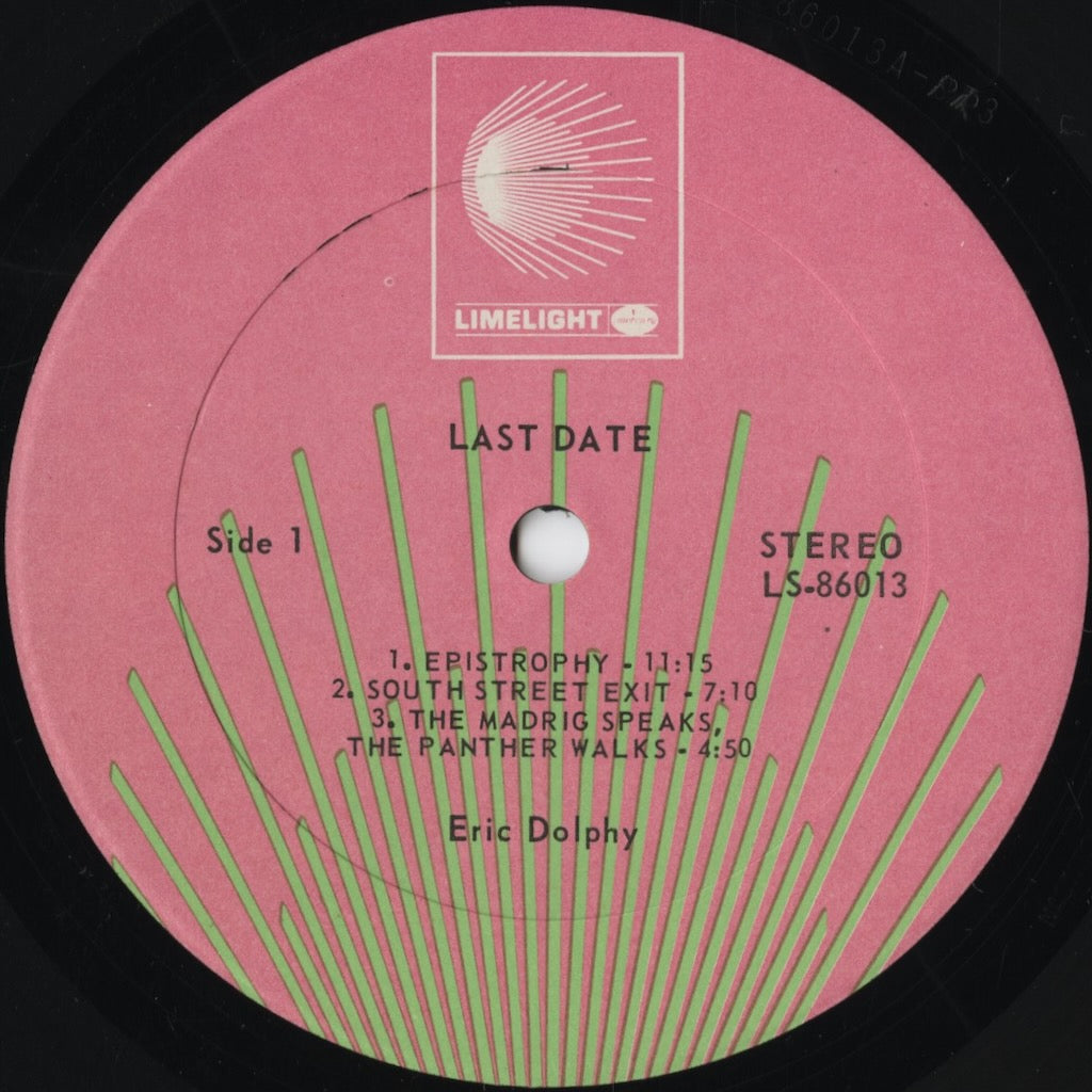 Eric Dolphy / エリック・ドルフィー / Last Date (LS-86013)