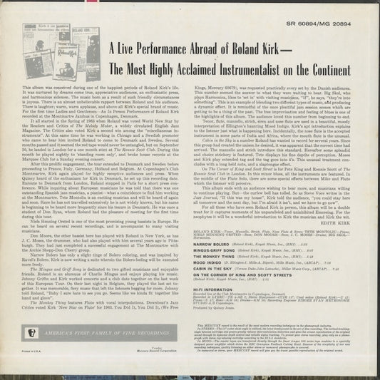 Roland Kirk / ローランド・カーク / Kirk In Copenhagen (SR60894)