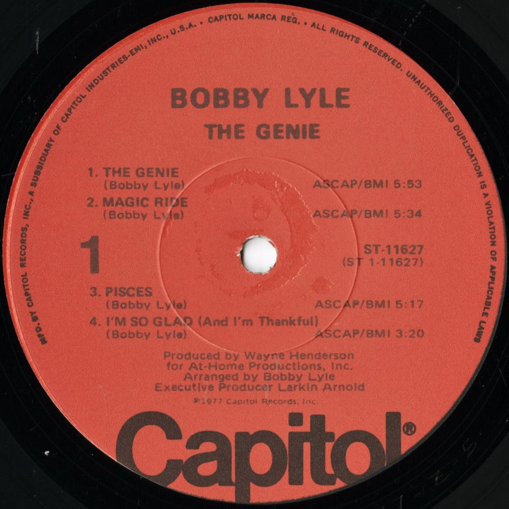 Bobby Lyle / ボビー・ライル / The Genie (ST-11627)