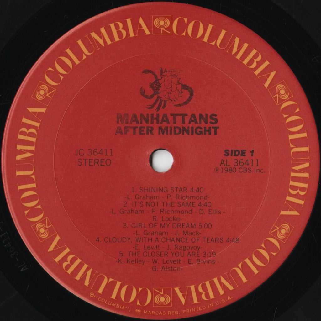 Manhattans - After Midnight (JC 36411) 1980 US Columbia|中古LP