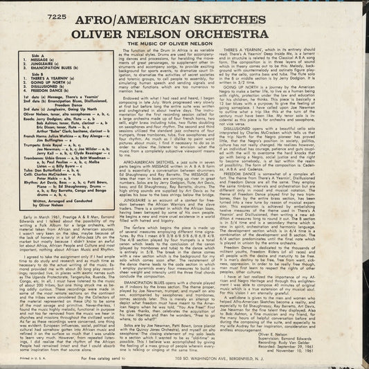 Oliver Nelson - Afro/American Sketches (PRLP 7225) 1964 US Prestige|中古LP