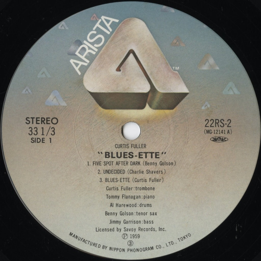 Curtis Fuller – Blues-Ette (22RS-2) LP 1977 JPN Arista | 中古LP