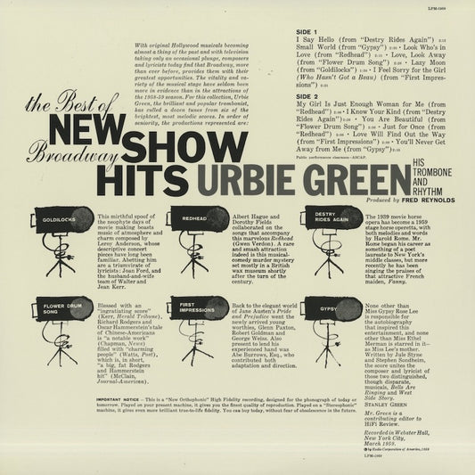 Urbie Green / アービー・グリーン / His Trombone And Rhythm (BVJJ-2926)