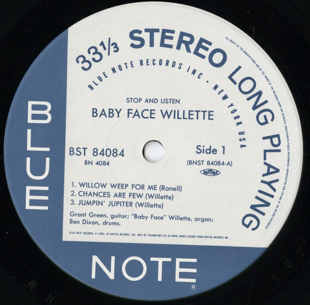 Baby Face Willette - Stop and Listen (BN 4084) 1990 JPN Blue Note|中古LP