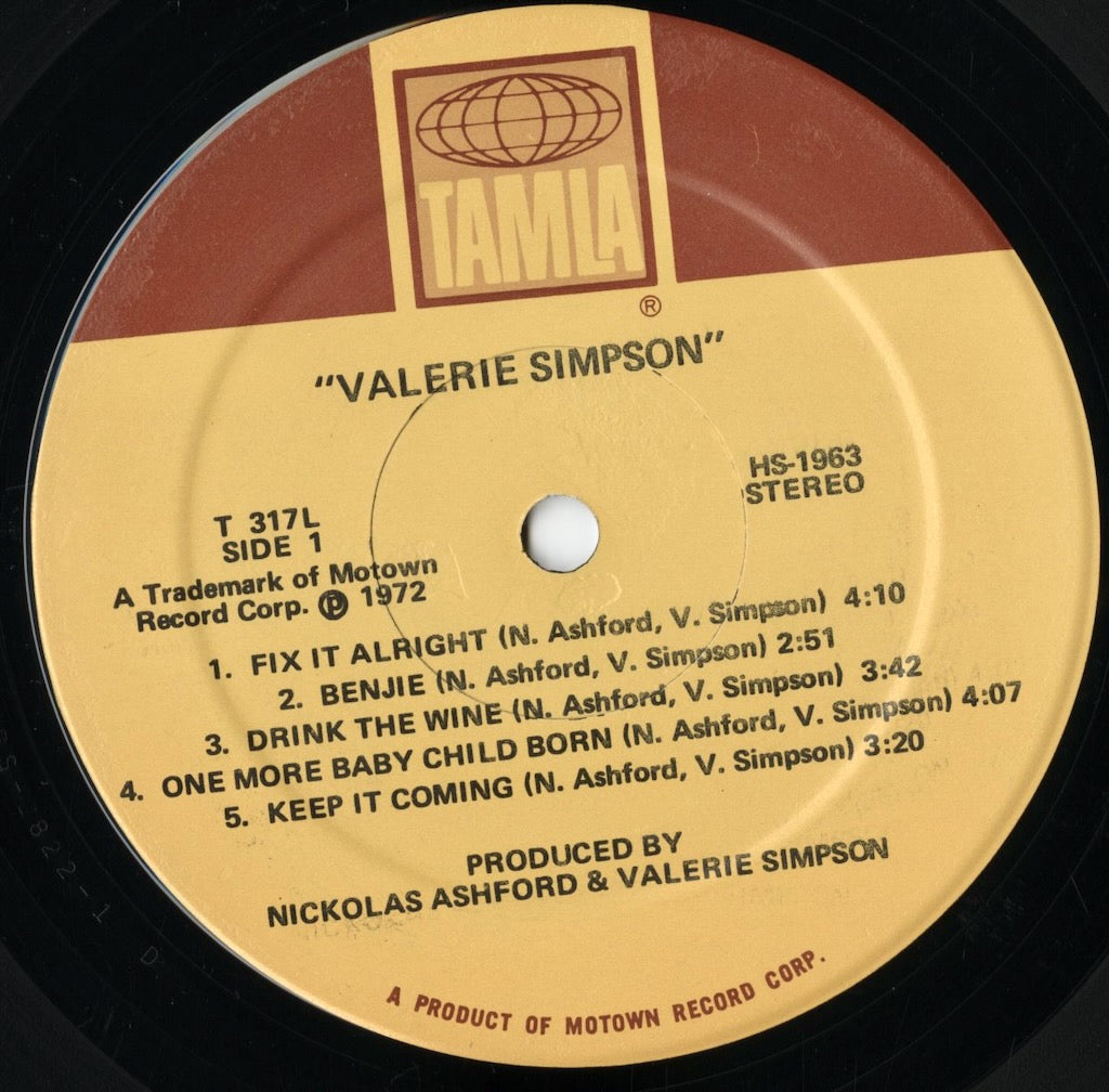 Valerie Simpson – Valerie Simpson (T317L) LP 1972 US Tamla|中古LP