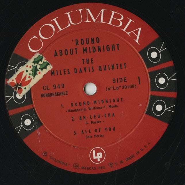 Miles Davis / マイルス・デイヴィス / 'Round About Midnight (CL 949) 1957 US Columbia 6EYE