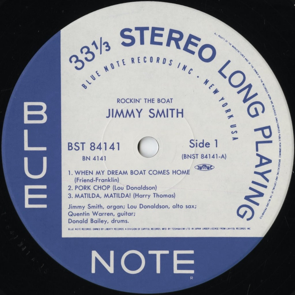 Jimmy Smith - Rockin' The Boat (BN 4141) 1993 JPN Blue Note - 東芝EMI|中古LP