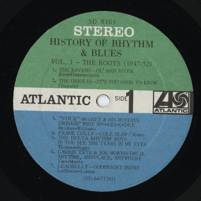 V.A. - History Of Rhythm & Blues Vol.1: The Roots 1947–52 (SD 8161) LP 1968 US Atlantic オリジナル盤