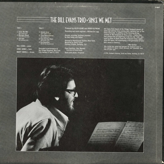 Bill Evans Trio - Since We Met (F-9501) LP 1976 US Fantasy|中古LP