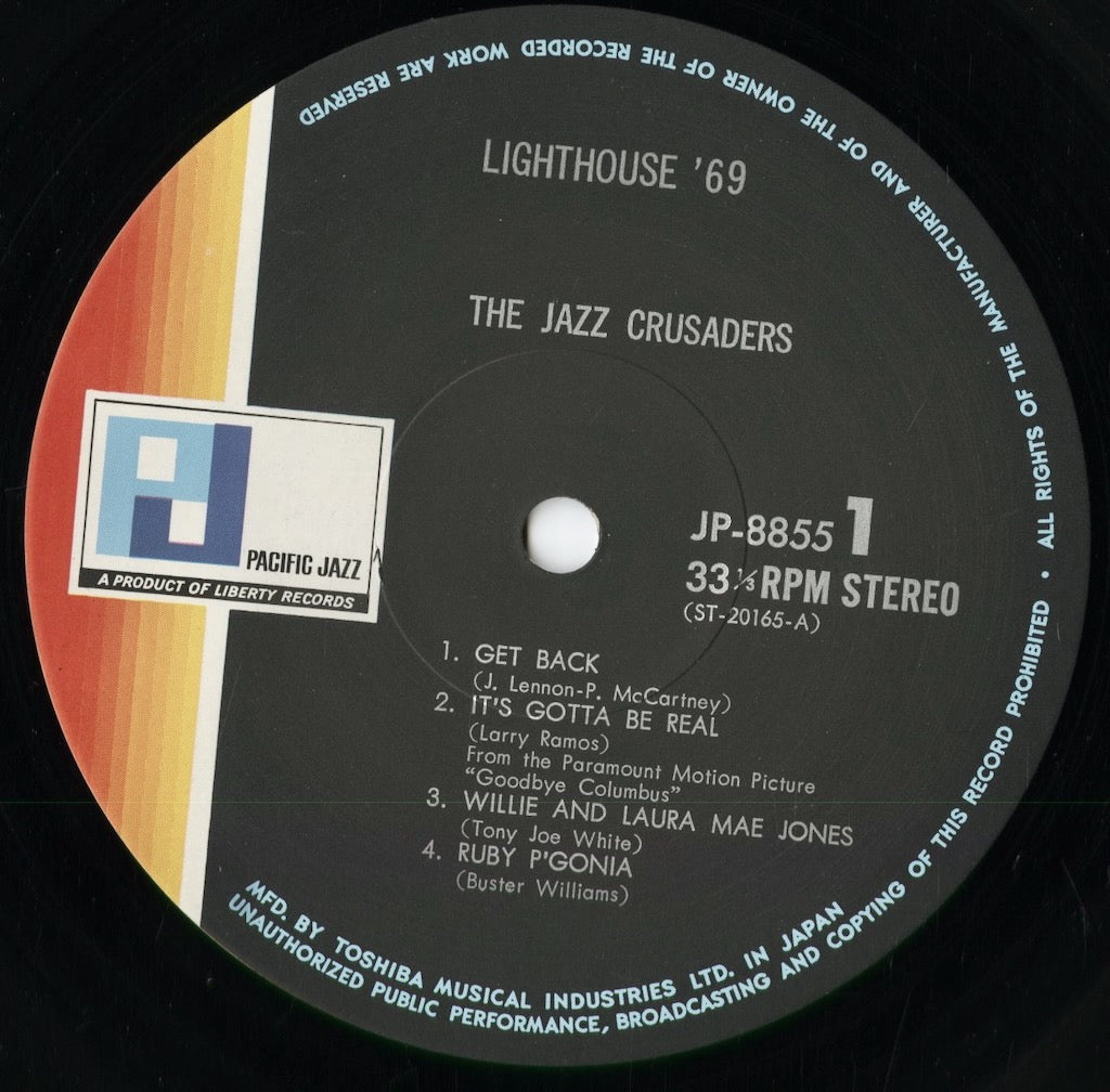 The Jazz Crusaders - Live At The Lighthouse '69 (JP-8855) 1986 JPN Pacific Jazz|中古LP
