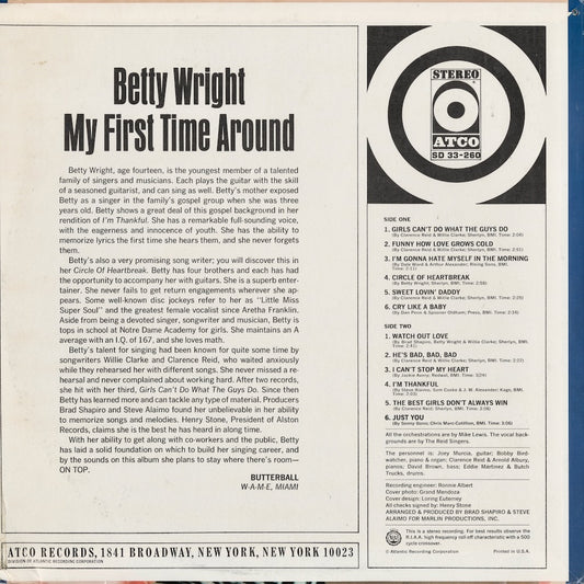 Betty Wright / ベティ・ライト / My First Time Around (SD 33-260)