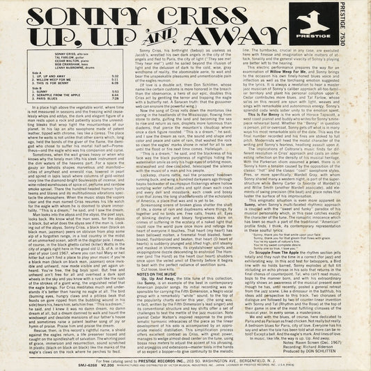 Sonny Criss / ソニー・クリス / Up, Up And Away (SMJ-6268)