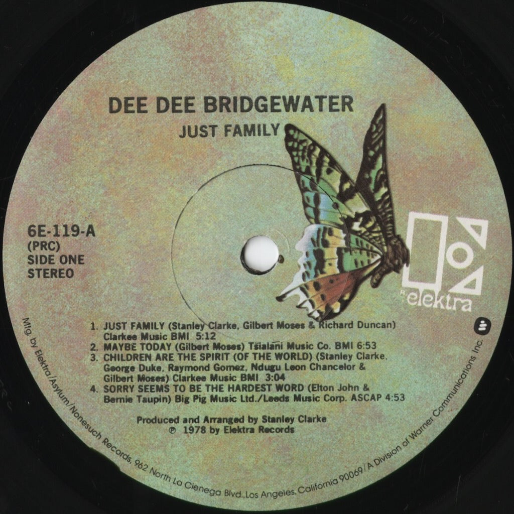 Dee Dee Bridgewater - Just Family (6E-119) 1978 US Elektra|中古LP