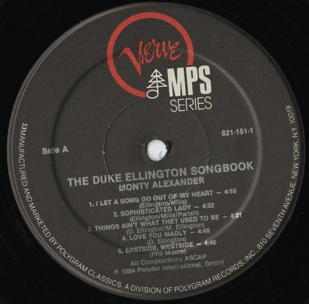 Monty Alexander / モンティ・アレキサンダー / The Duke Ellington Song Book (821-151-1)