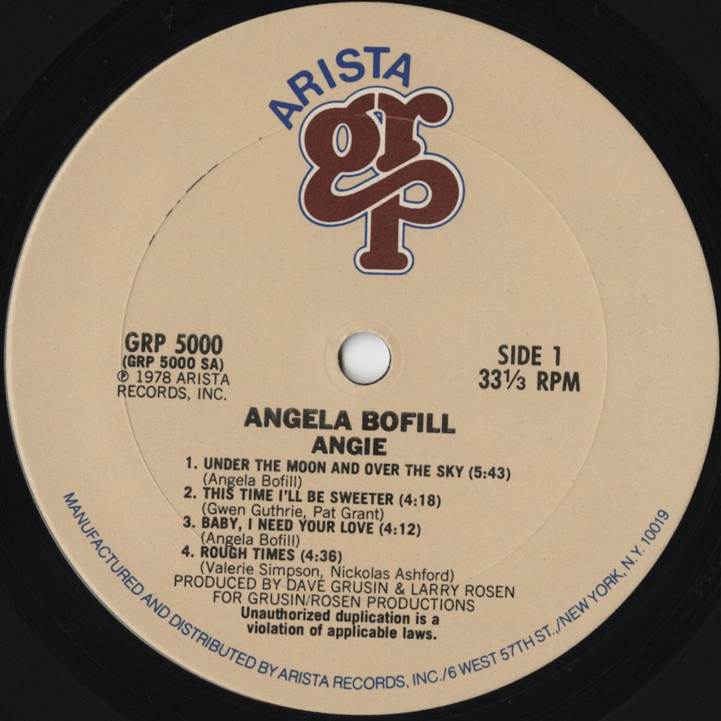 Angela Bofill – Angie (GRP 5000) LP 1978 US Arista GRP | 中古LP