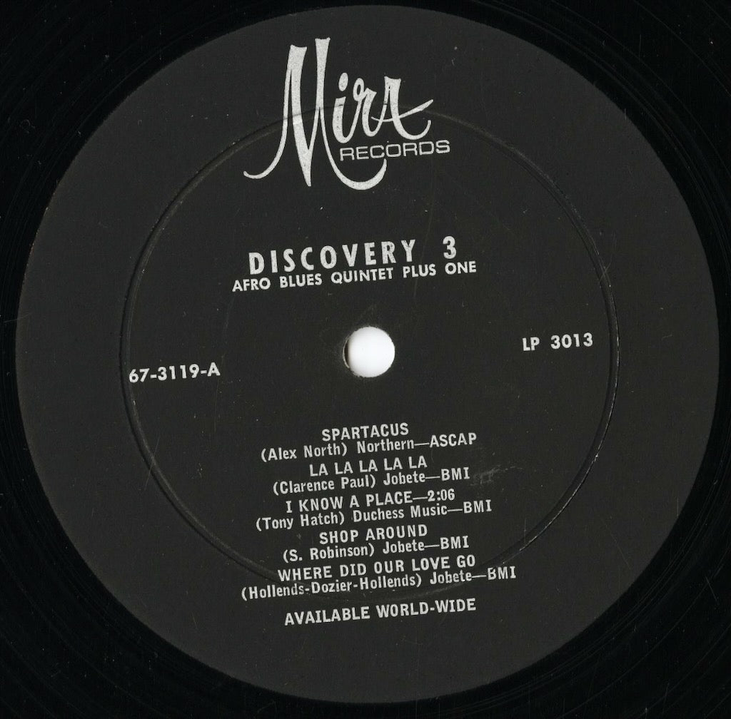 The Afro Blues Quintet Plus 1 - Discovery 3 (LP 3013) LP 1967 US Mira|中古LP