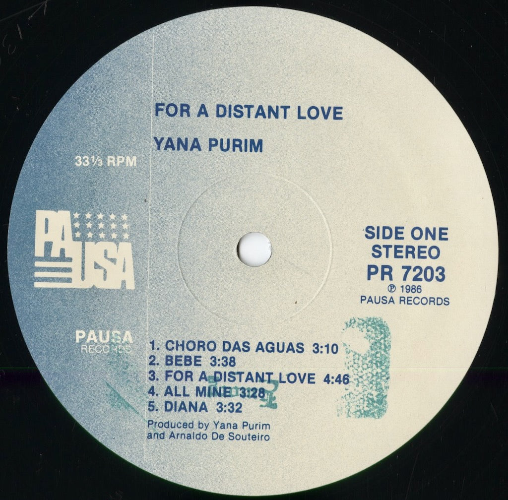 Yana Purim - For A Distant Love (PR-7203) 1986 US PAUSA|中古LP