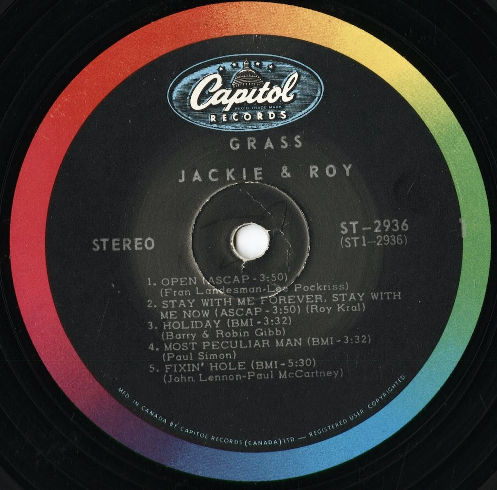 Jackie & Roy - Grass (ST2936) 1968 US Capitol|中古LP