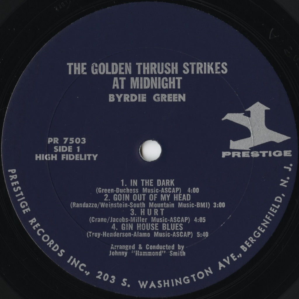 Byrdie Green / バーディ・グリーン / The Golden Thrush Strikes! (PR 7503)