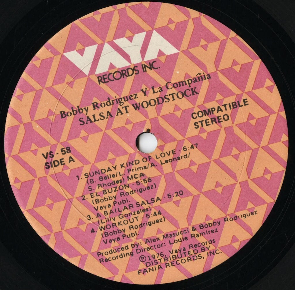 Bobby Rodriguez Y La Compania - Salsa At Woodstock (VS-58) LP 1976 US Vaya|中古LP