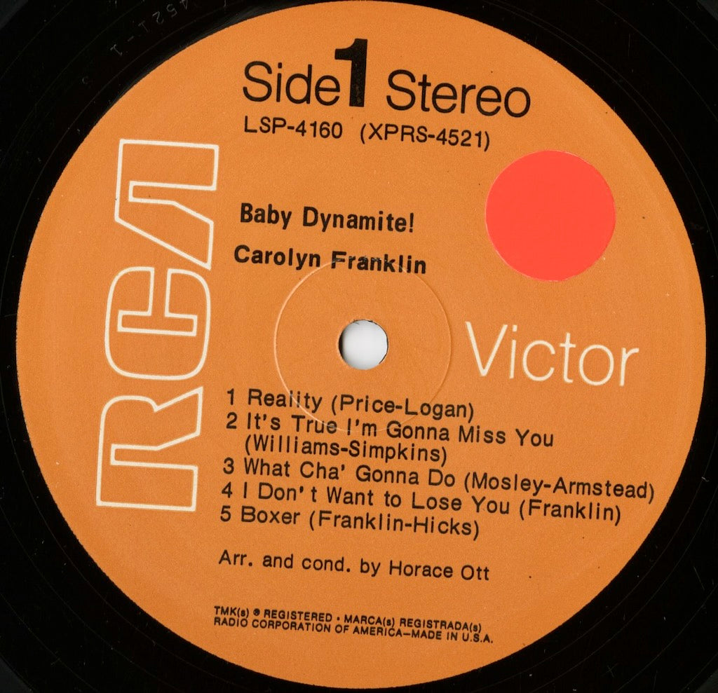 Carolyn Franklin - Baby Dynamite! (LSP-4160) LP 1969 US RCA Victor|中古LP