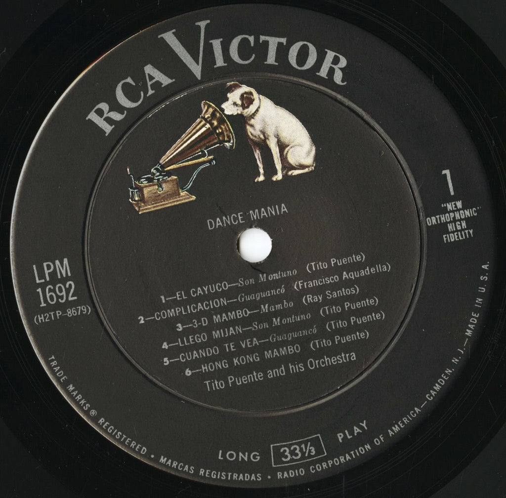 Tito Puente - Dance Mania (LPM-1692) LP 1958 US RCA|中古LP