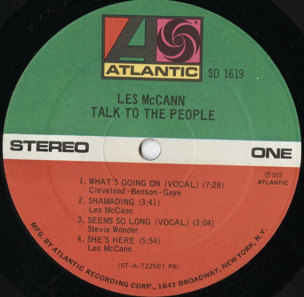 Les McCann - Talk To The People (SD 1619) 1972 US Atlantic|中古LP