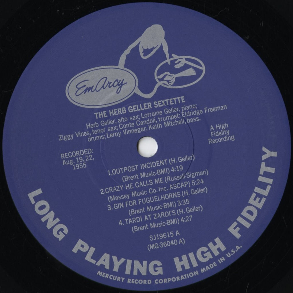 The Herb Geller Sextette - S.T. (SJ-19615) JPN EmArcy|中古LP