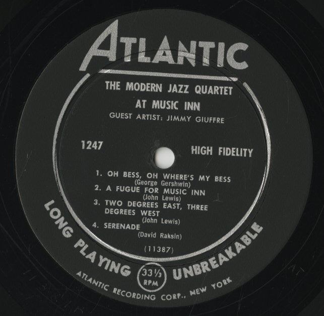 The Modern Jazz Quartet - Jimmy Giuffre / モダン・ジャズ・カルテット / Modern Jazz Quartet At Music Inn (1247)