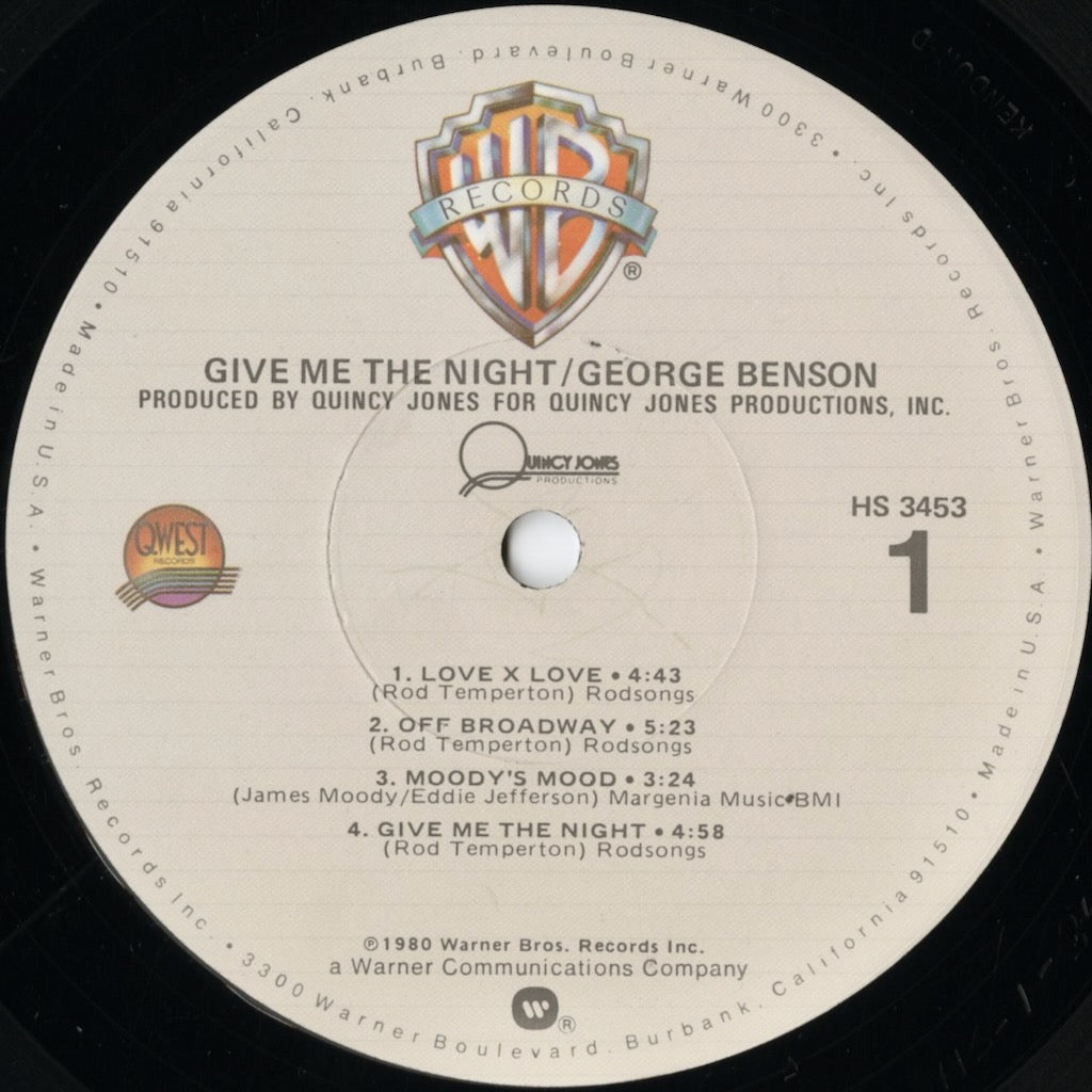 George Benson / ジョージ・ベンソン / Give Me The Night (HS 3453)