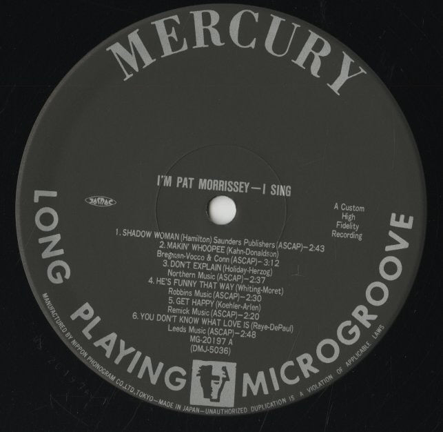 Pat Morrissey / パット・モリッシー / I'm Pat Morrissey - I Sing (DMJ-5036)