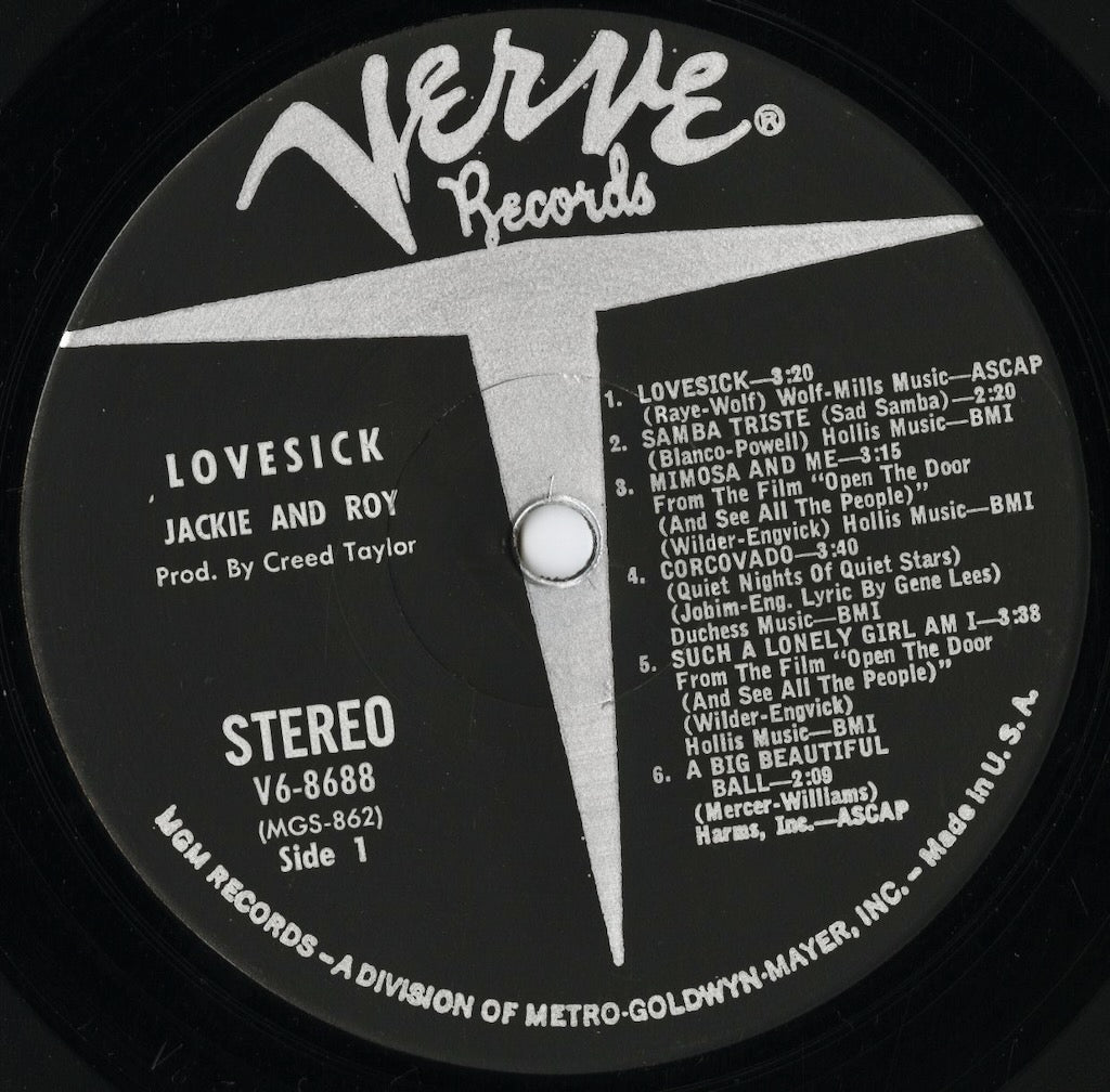 Jackie And Roy / ジャッキー&ロイ / Lovesick (V6-8688)