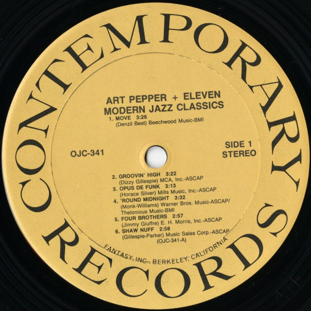 Art Pepper / アート・ペッパー / Art Pepper + Eleven (OJC-341)