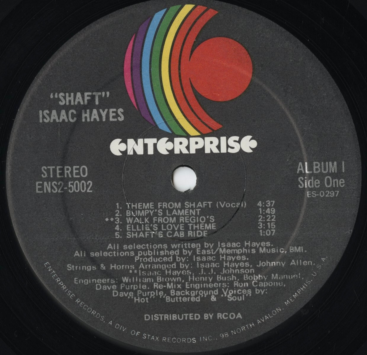 Isaac Hayes - Shaft - OST (ENS-2 5002) LP 1971 US Enterprise|中古LP