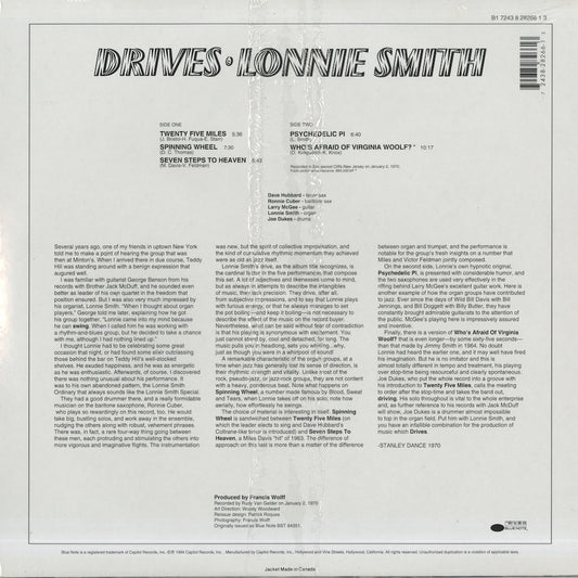 Lonnie Smith / ロニー・スミス / Drives (B1 7243 8 28266 1 3)