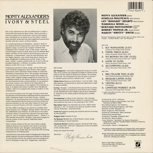 Monty Alexander - Ivory & Steel (CJP-359) 1988 US Concord Jazz/Picante|中古LP