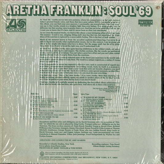 Aretha Franklin / アレサ・フランクリン / Soul '69 (SD 8212)