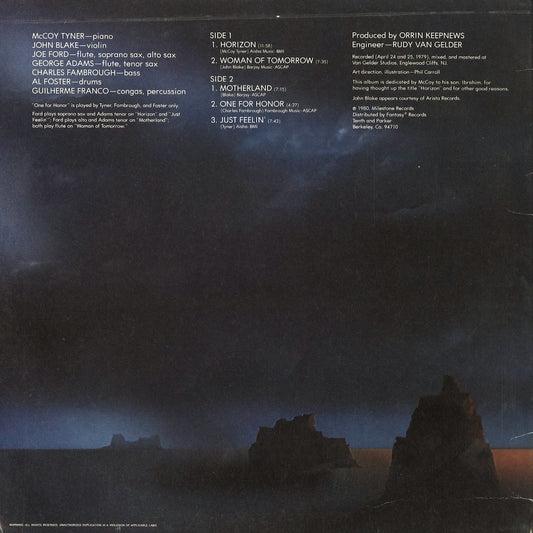 McCoy Tyner - Horizon (M-9094) 1980 US Milestone|中古LP