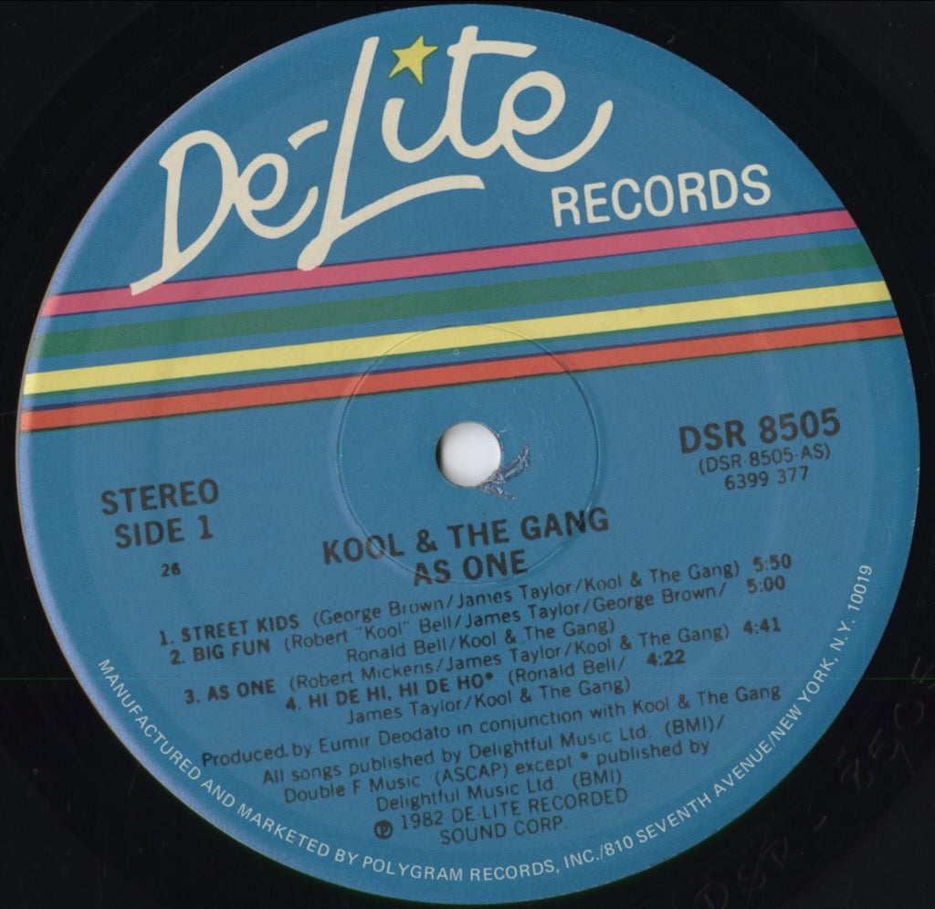 Kool & The Gang - As One (DEP-8505) 1982 US De-Lite|中古LP