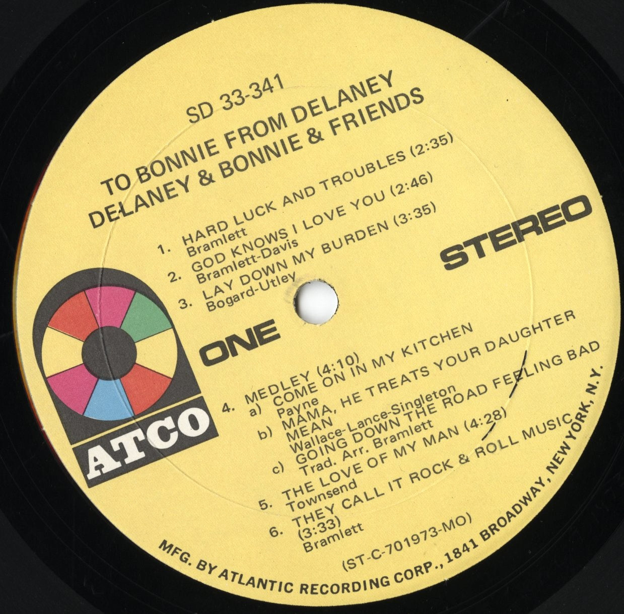 Delaney & Bonnie / デラニー・アンド・ボニー / To Bonnie From Delaney (SD33-341)