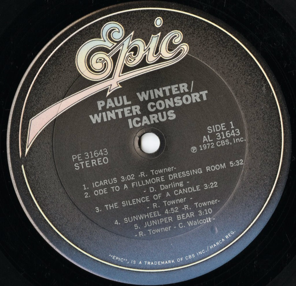 Paul Winter, Winter Consort - Icarus (PE 31643) LP 1978 US Epic|中古LP