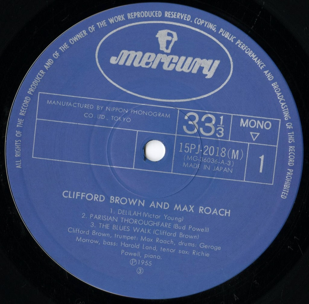 Clifford Brown and Max Roach / クリフォード・ブラウン - マックス・ローチ (15PJ-2018(M))