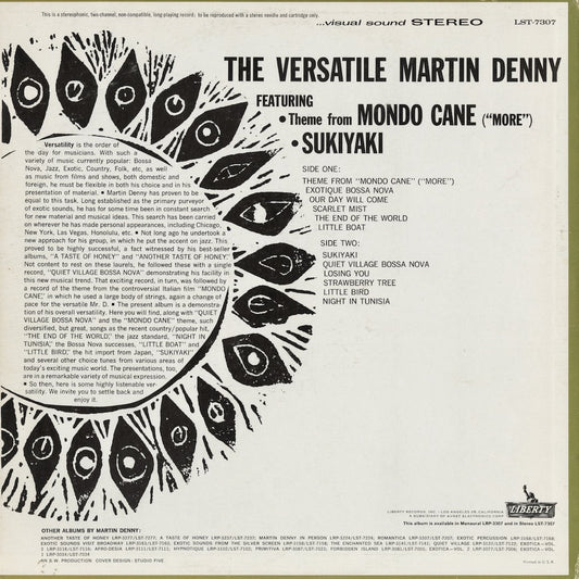Martin Denny - The Versatile Martin Denny (LST-7307) LP 1963 US Liberty STEREO|中古LP