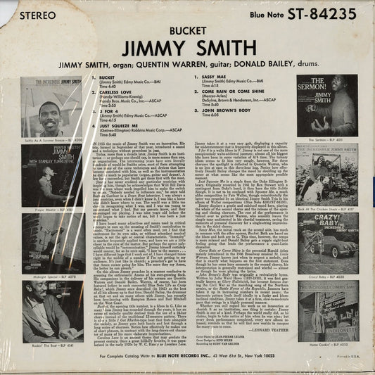 Jimmy Smith - Bucket (BST 84235) LP 1966 US Blue Note|中古LP