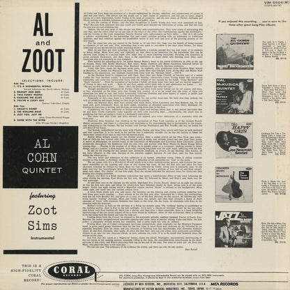 Al Cohn Quintet - Zoot Sims / アル・コーン　ズート・シムズ / Al And Zoot (VIM-5508 (M))