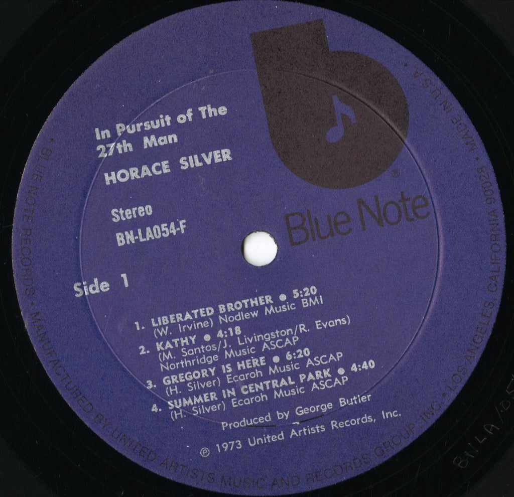 Horace Silver - In Pursuit Of The 27th Man (BN-LA054-F) LP 1973 US BLUE NOTE|中古LP